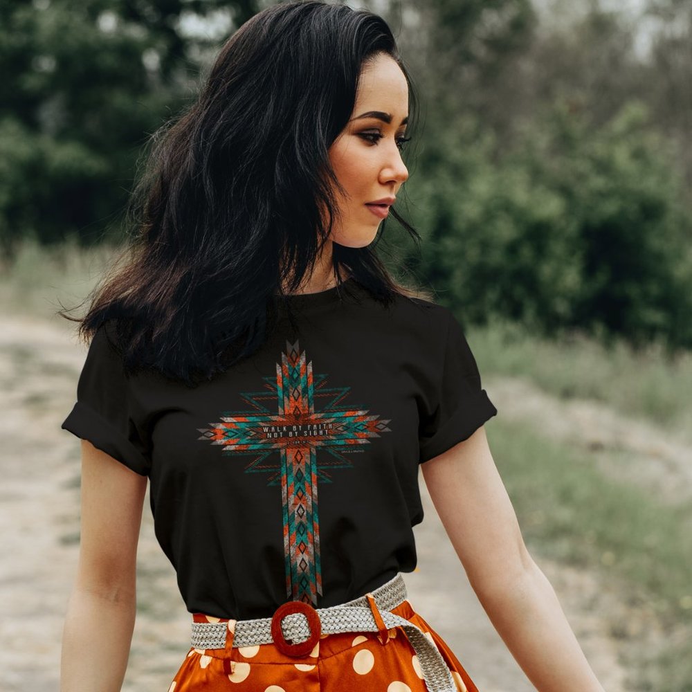 Grace & Truth Womens T-Shirt Southwestern Cross